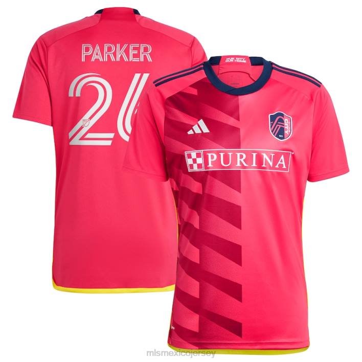 MLS Jerseys jerseyhombres calle. louis city sc tim parker adidas rojo 2023 the Spirit kit replica camiseta BJDD562