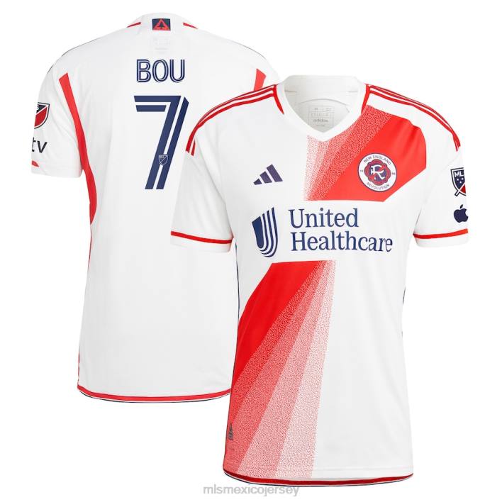 MLS Jerseys jerseyhombres revolución de nueva inglaterra gustavo bou adidas camiseta blanca defiance 2023 auténtica BJDD995
