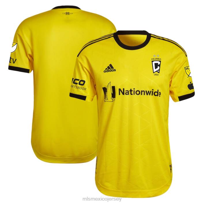MLS Jerseys jerseyhombres Camiseta auténtica de Columbus Crew adidas Gold 2023 Gold Standard Kit BJDD305