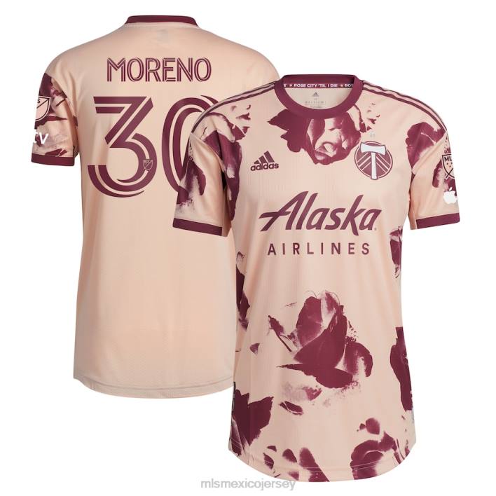 MLS Jerseys jerseyhombres portland Timbers Santiago Moreno adidas rosa 2023 Heritage Rose kit camiseta de jugador auténtica BJDD1286