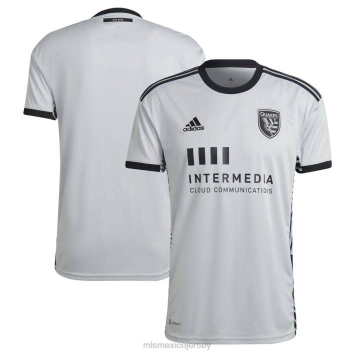 MLS Jerseys jerseyhombres Terremotos de San José adidas gris 2022 el kit creador réplica camiseta en blanco BJDD343