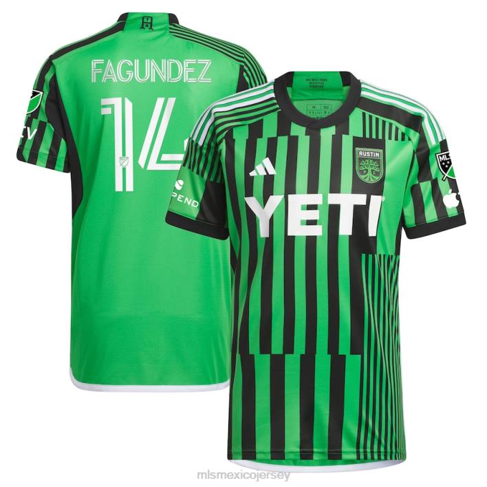 MLS Jerseys jerseyhombres austin fc diego fagundez adidas verde 2023 las voces kit camiseta auténtica BJDD480
