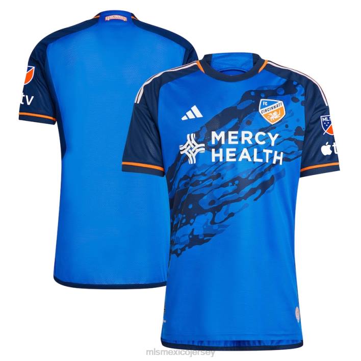 MLS Jerseys jerseyhombres camiseta adidas fc cincinnati azul 2023 river kit auténtica BJDD71