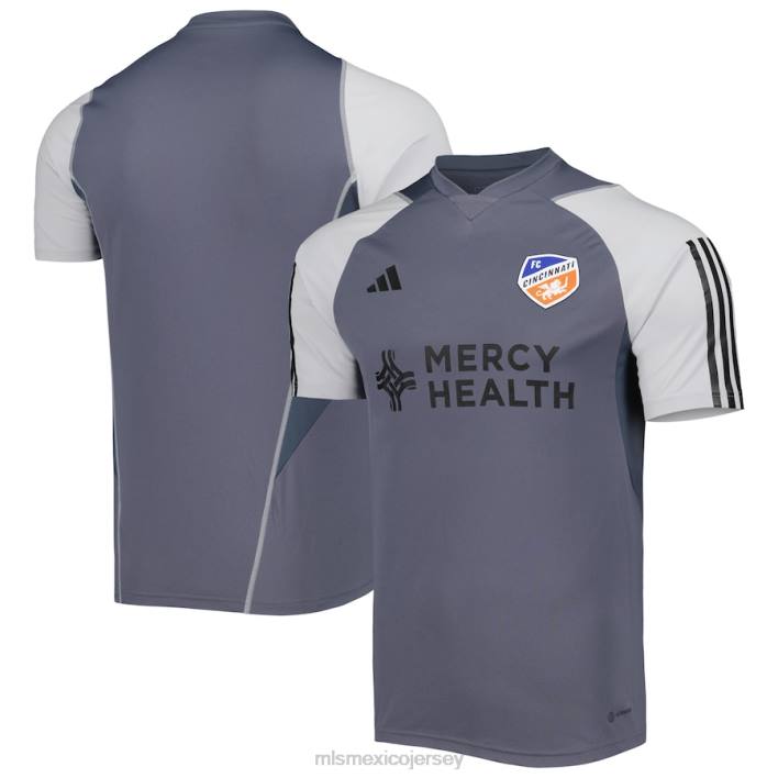 MLS Jerseys jerseyhombres camiseta de entrenamiento de campo fc cincinnati adidas gris 2023 BJDD309