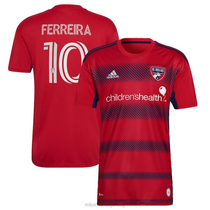 MLS Jerseys jerseyhombres fc dallas jesus ferreira adidas rojo 2023 crescendo kit replica camiseta del jugador BJDD1072