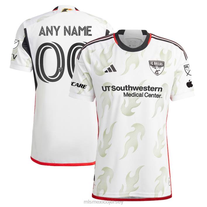 MLS Jerseys jerseyhombres fc dallas adidas blanco 2023 burn baby burn auténtica camiseta personalizada BJDD1501