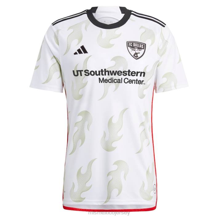 MLS Jerseys jerseyhombres fc dallas adidas blanco 2023 burn baby burn réplica camiseta personalizada BJDD302