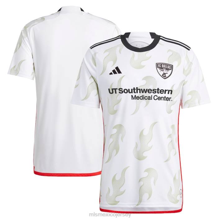 MLS Jerseys jerseyhombres fc dallas adidas camiseta blanca 2023 burn baby burn replica BJDD67