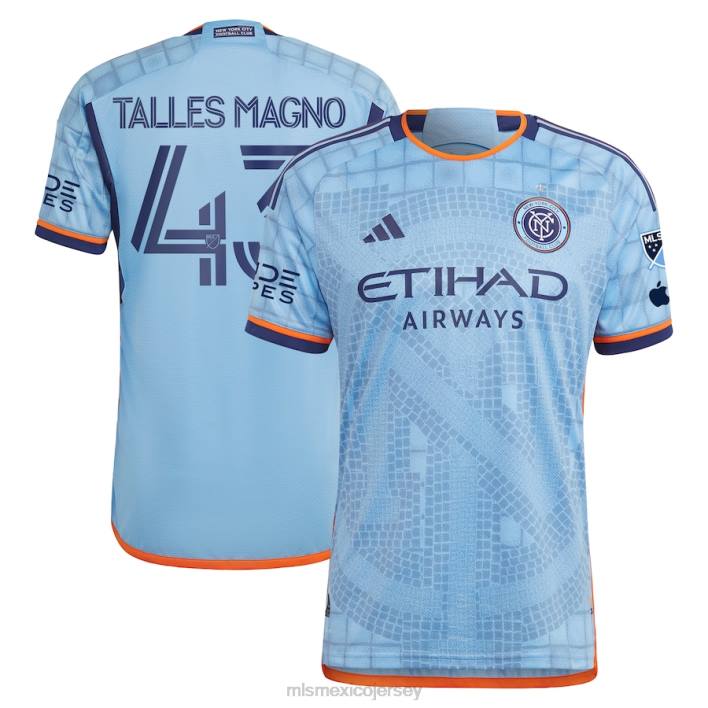 MLS Jerseys jerseyhombres new york city fc talles magno adidas azul claro 2023 camiseta auténtica del interboro kit BJDD695