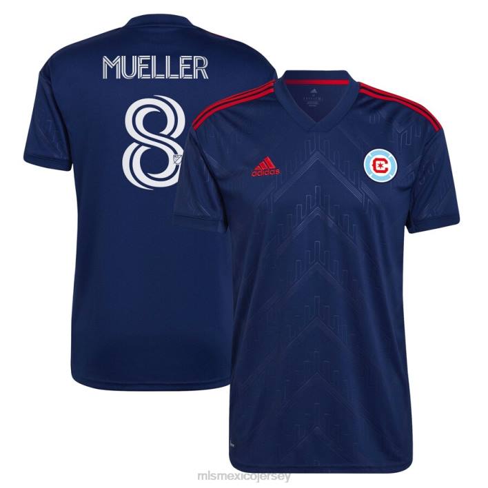 MLS Jerseys jerseyhombres chicago fire chris mueller adidas azul 2023 water tower kit réplica de camiseta del jugador BJDD1155