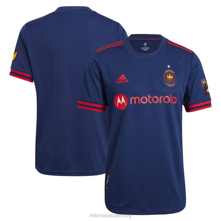 MLS Jerseys jerseyhombres camiseta replica primaria chicago fire adidas azul marino 2021 BJDD401
