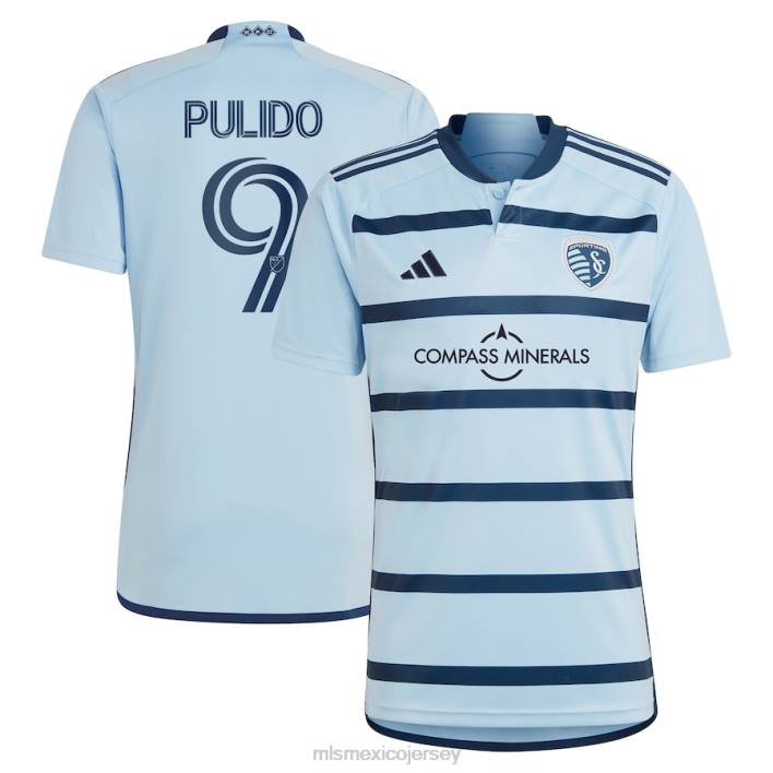 MLS Jerseys jerseyhombres sporting kansas city alan pulido adidas azul claro 2023 Hoops 4.0 réplica de camiseta de jugador BJDD1082