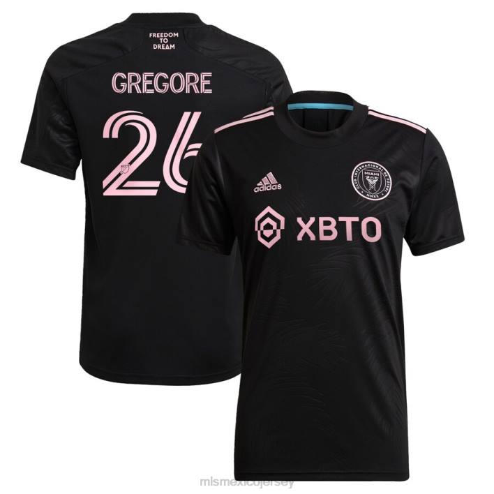 MLS Jerseys jerseyhombres camiseta inter miami cf gregore adidas negra 2021 replica jugador la palma BJDD1242
