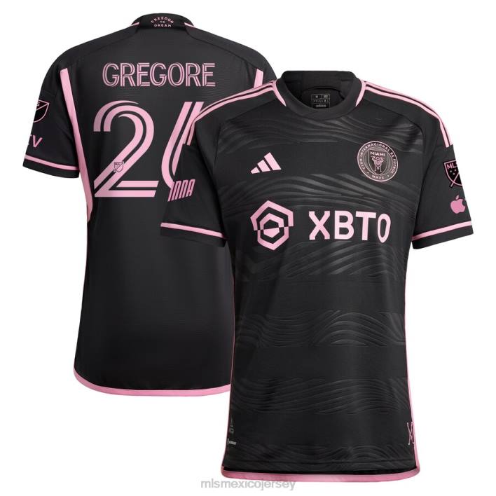 MLS Jerseys jerseyhombres camiseta inter miami cf gregore adidas negra 2023 la noche autentica jugador BJDD1109