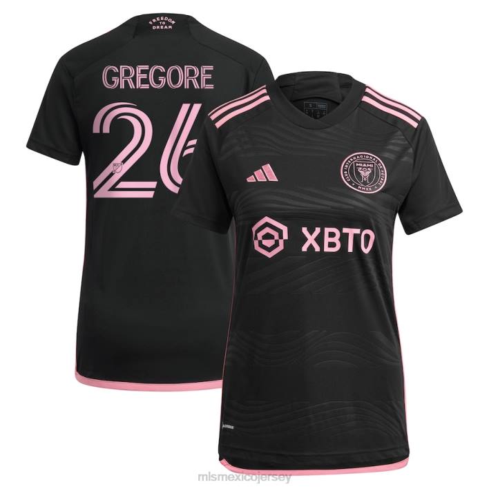 MLS Jerseys jerseyhombres camiseta inter miami cf gregore adidas negra 2023 réplica jugador BJDD1267