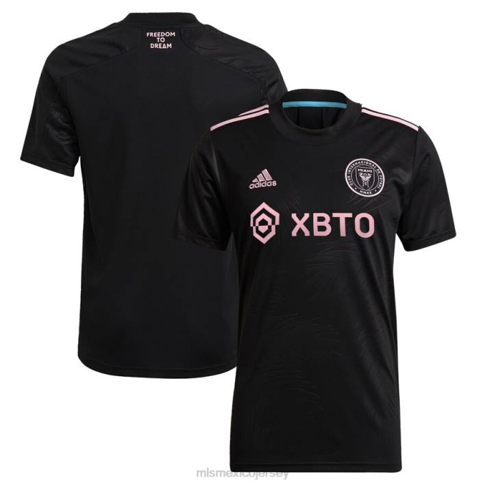 MLS Jerseys jerseyhombres camiseta inter miami cf adidas negra 2021 réplica la palma BJDD438