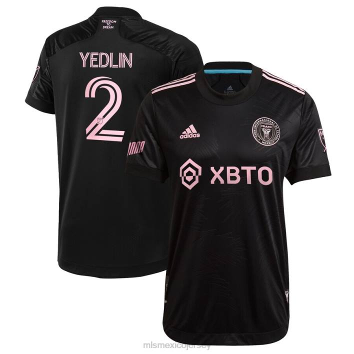 MLS Jerseys jerseyhombres camiseta inter miami cf deandre yedlin adidas negra 2021 la palma autentica jugador BJDD1456