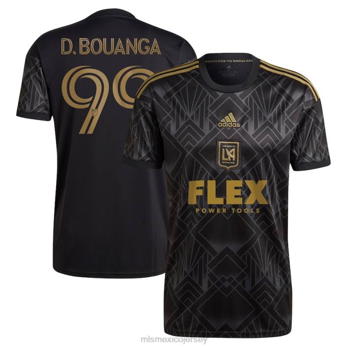 MLS Jerseys jerseyhombres lafc denis bouanga adidas negro 2023 réplica del kit del quinto aniversario BJDD299
