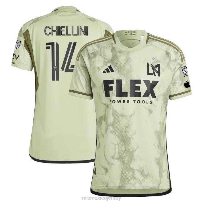 MLS Jerseys jerseyhombres camiseta adidas lafc giorgio chiellini verde 2023 pantalla de humo auténtica BJDD629