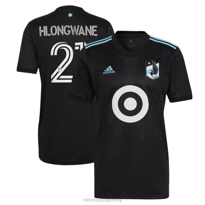MLS Jerseys jerseyhombres minnesota united fc bongokuhle hlongwane adidas negro 2023 minnesota night kit réplica camiseta BJDD711