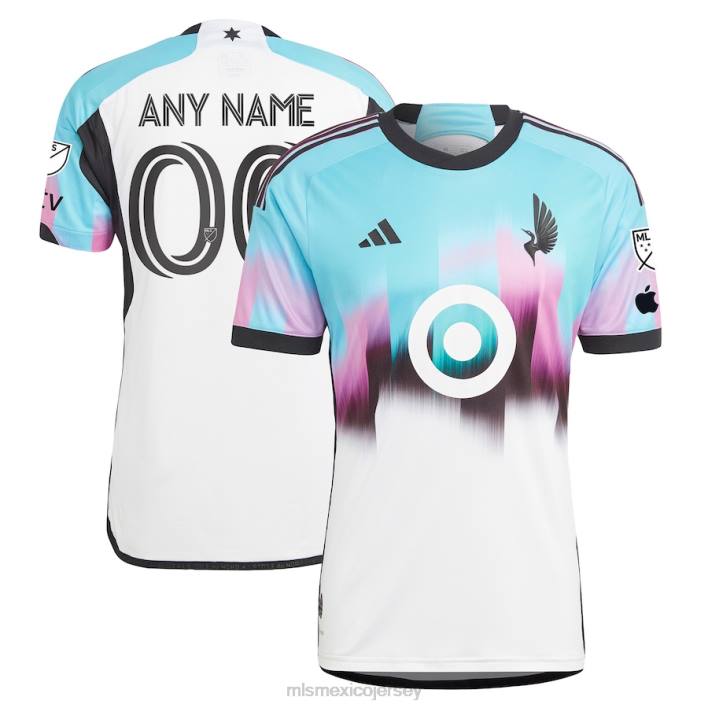 MLS Jerseys jerseyhombres minnesota united fc adidas blanco 2023 the Northern Lights Kit auténtica camiseta personalizada BJDD140