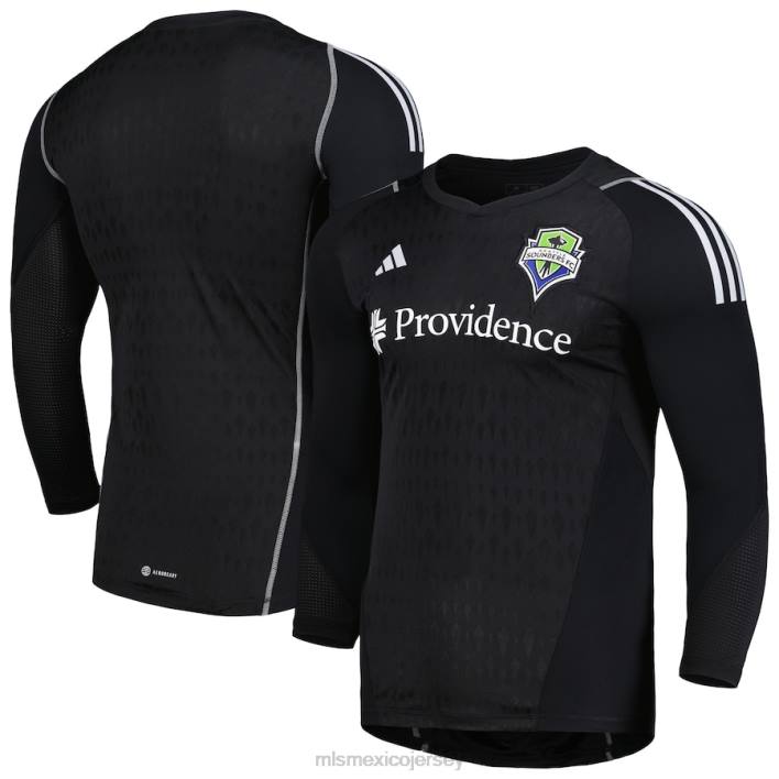 MLS Jerseys jerseyhombres seattle sounders fc adidas camiseta réplica de portero negra 2023 BJDD436