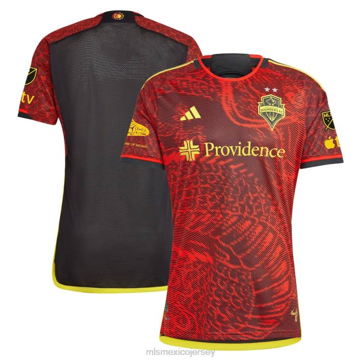 MLS Jerseys jerseyhombres seattle sounders fc adidas rojo 2023 camiseta auténtica de bruce lee BJDD4