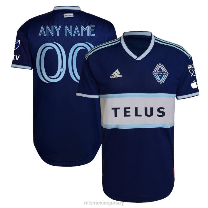 MLS Jerseys jerseyhombres vancouver whitecaps fc adidas azul 2023 el aro y esta ciudad auténtica camiseta personalizada BJDD756