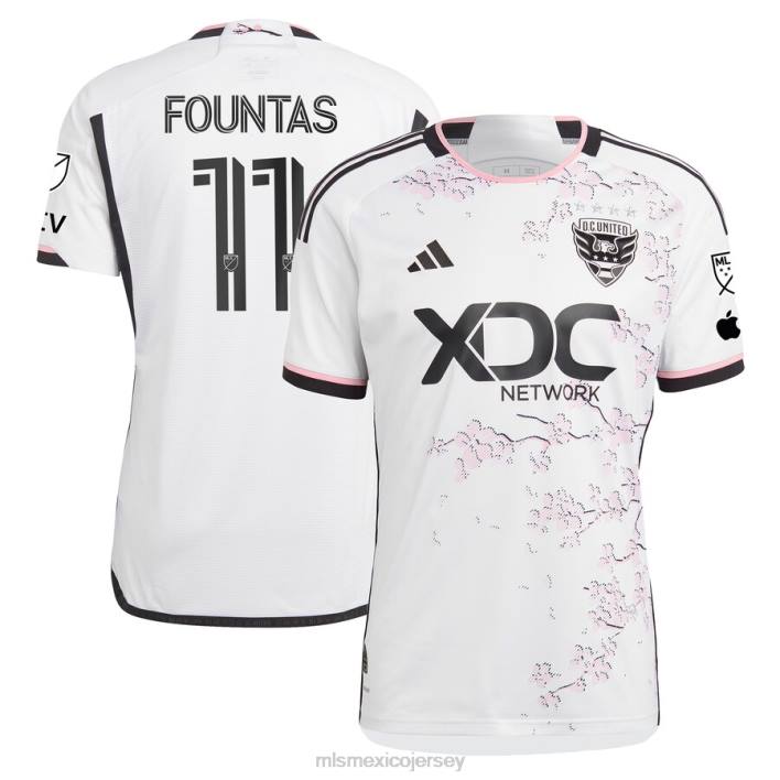 MLS Jerseys jerseyhombres corriente continua. United Taxi Fountas adidas camiseta blanca 2023 the cherry Blossom kit auténtica de jugador BJDD815