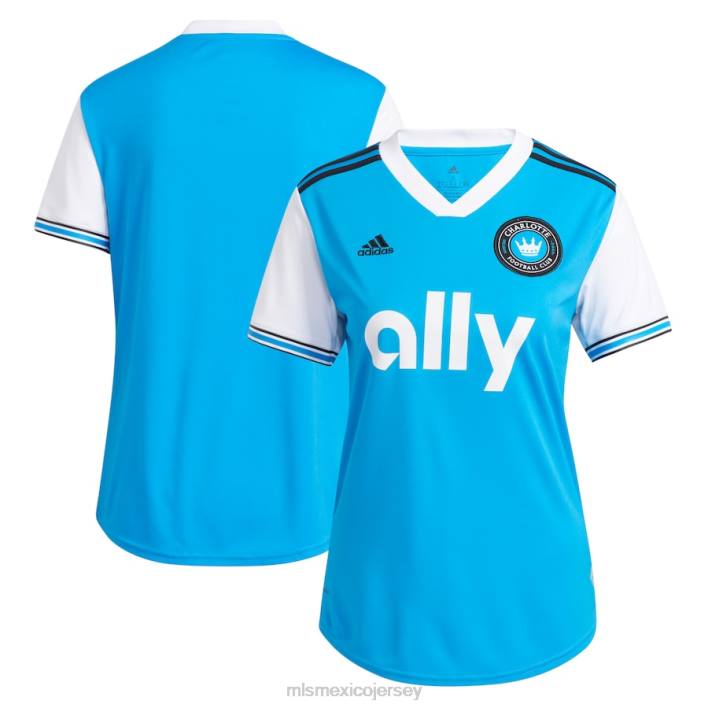 MLS Jerseys jerseymujer camiseta replica primaria charlotte fc adidas azul 2022 BJDD122