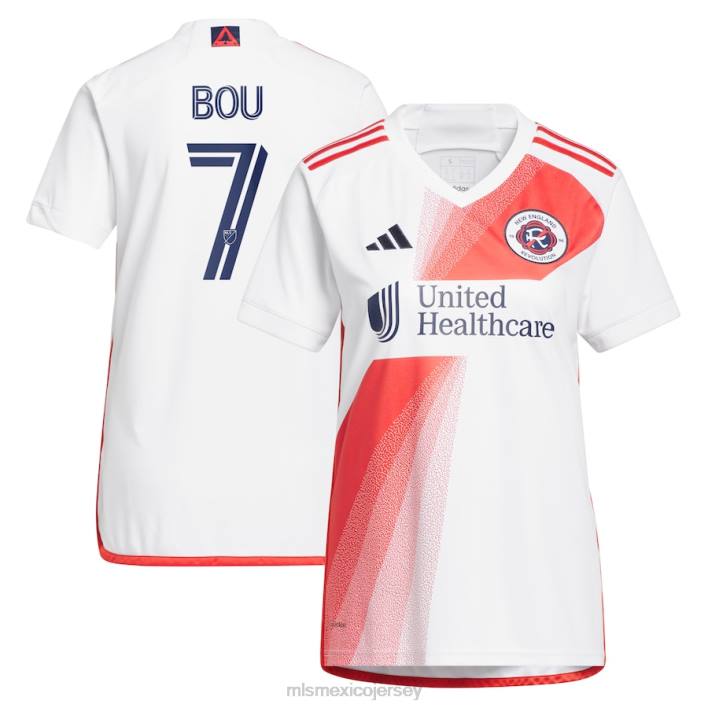 MLS Jerseys jerseymujer revolución de nueva inglaterra gustavo bou adidas camiseta blanca defiance 2023 replica BJDD938