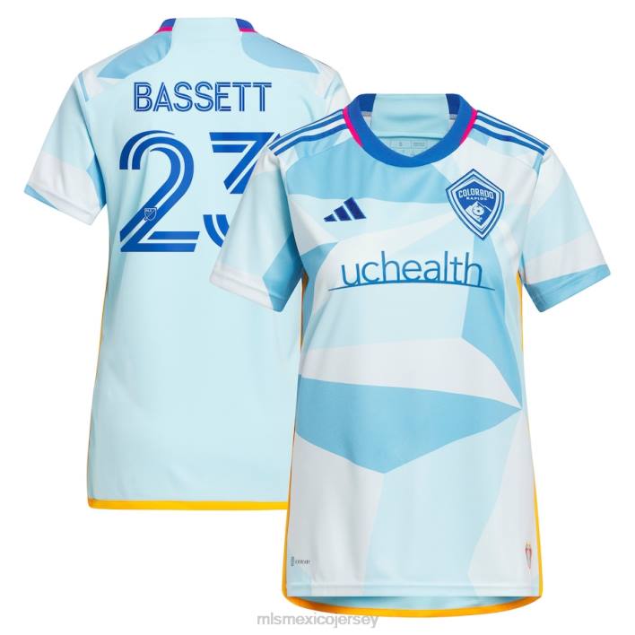 MLS Jerseys jerseymujer colorado rapids cole bassett adidas azul claro 2023 nuevo día kit réplica camiseta BJDD1216