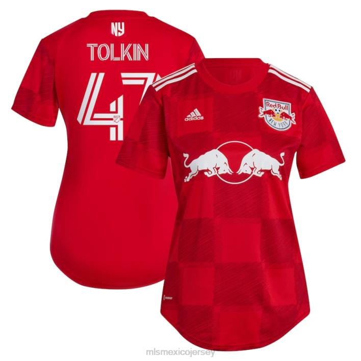 MLS Jerseys jerseymujer new york red bulls john tolkin adidas roja 2022 1ritmo replica camiseta de jugador BJDD996