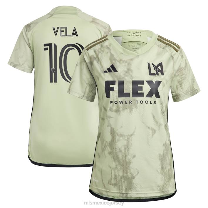 MLS Jerseys jerseymujer lafc carlos vela adidas verde 2023 pantalla de humo réplica camiseta de jugador BJDD493