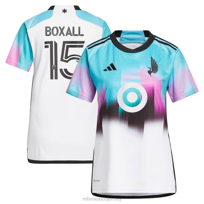 MLS Jerseys jerseymujer minnesota united fc michael boxall adidas blanco 2023 réplica del kit de la aurora boreal BJDD1475