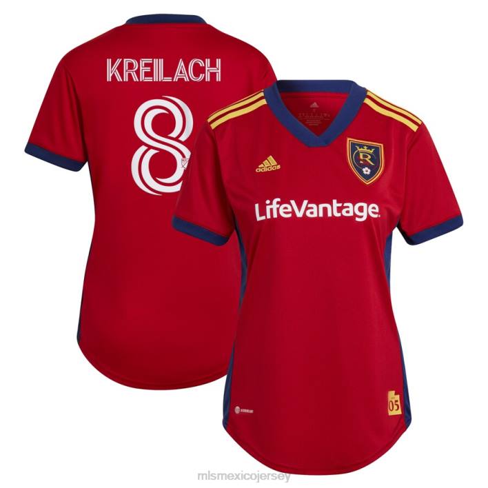 MLS Jerseys jerseymujer real salt lake damir kreilach adidas rojo 2022 the believe kit réplica de camiseta de jugador BJDD1264