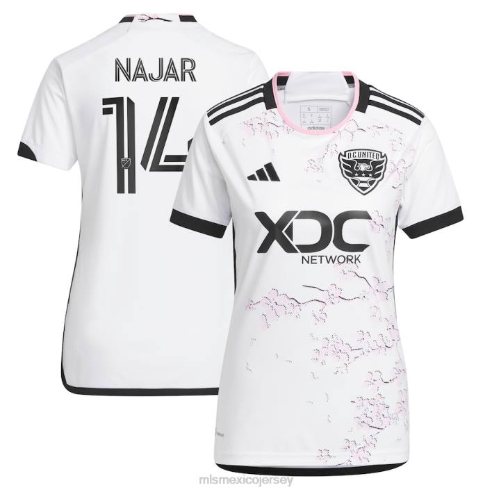 MLS Jerseys jerseymujer corriente continua. United Andy Najar adidas blanco 2023 The Cherry Blossom Kit réplica de camiseta de jugador BJDD1309