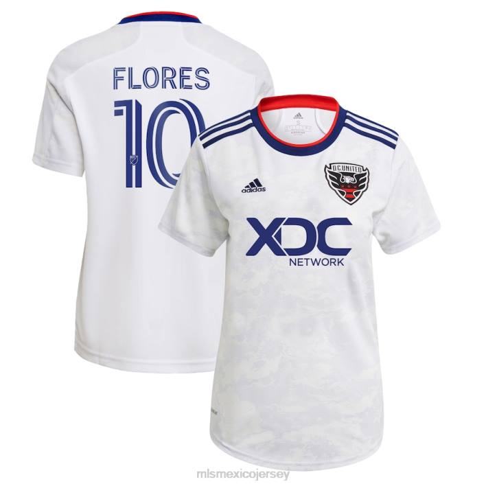 MLS Jerseys jerseymujer corriente continua. United Edison Flores adidas blanco 2022 The Marble réplica camiseta del jugador BJDD1521