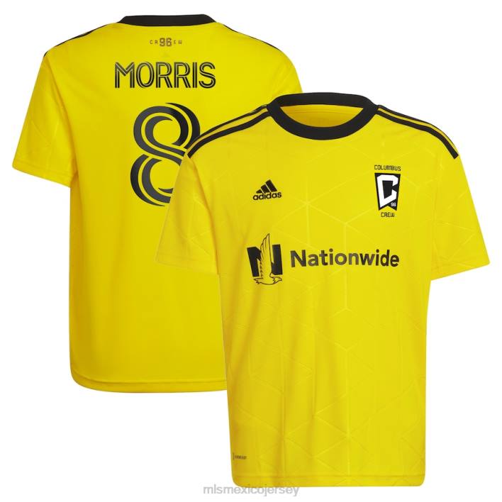 MLS Jerseys jerseyniños Columbus Crew Aidan Morris adidas amarillo 2023 Gold Standard Kit réplica de camiseta de jugador BJDD1223