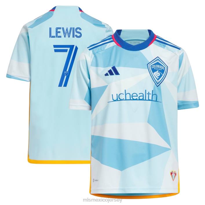 MLS Jerseys jerseyniños colorado rapids jonathan lewis adidas azul claro 2023 nuevo día kit réplica camiseta BJDD1163
