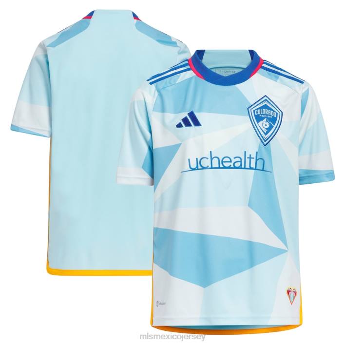MLS Jerseys jerseyniños colorado rapids adidas azul claro 2023 nuevo día kit réplica camiseta BJDD361