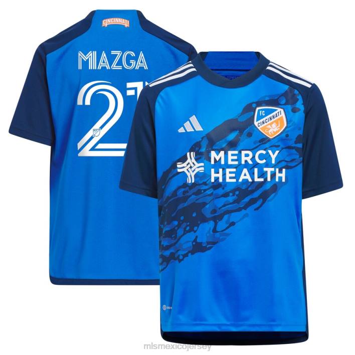 MLS Jerseys jerseyniños fc cincinnati matt miazga adidas azul 2023 river kit replica camiseta BJDD1042
