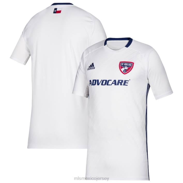 MLS Jerseys jerseyniños réplica de camiseta secundaria adidas blanca del fc dallas 2020 BJDD925
