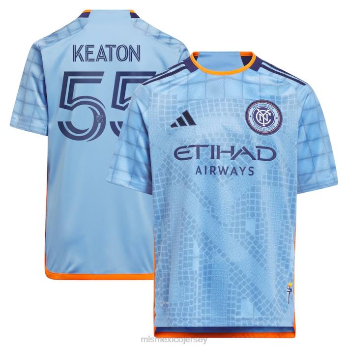 MLS Jerseys jerseyniños camiseta adidas new york city fc keaton parks azul claro 2023 réplica del kit interboro BJDD1000