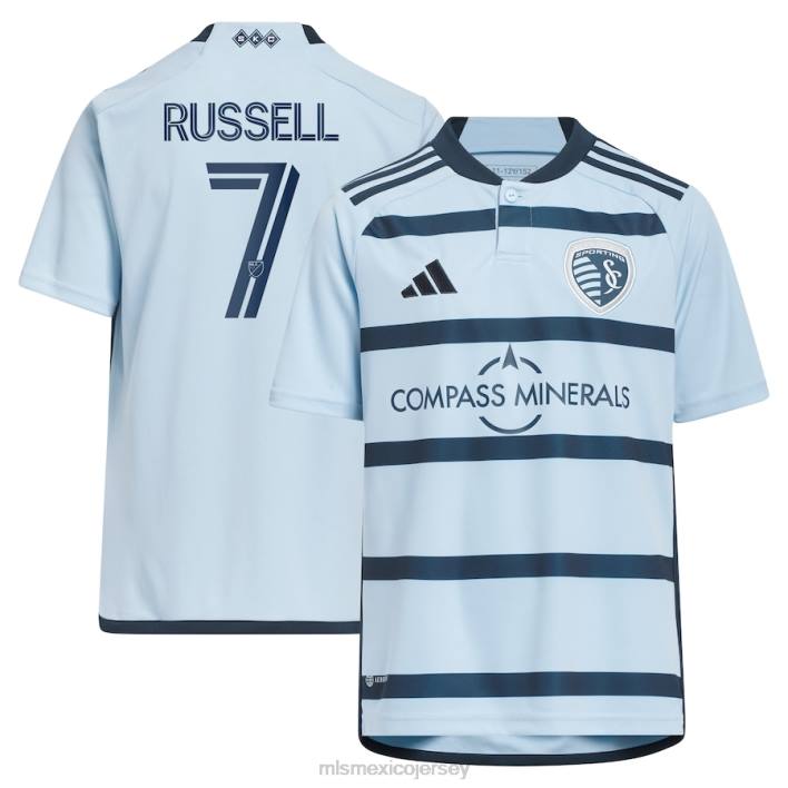 MLS Jerseys jerseyniños sporting kansas city johnny russell adidas azul claro 2023 aros 4.0 réplica de camiseta de jugador BJDD322