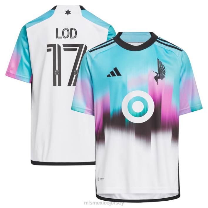 MLS Jerseys jerseyniños minnesota united fc robin lod adidas blanco 2023 réplica del kit de la aurora boreal BJDD158